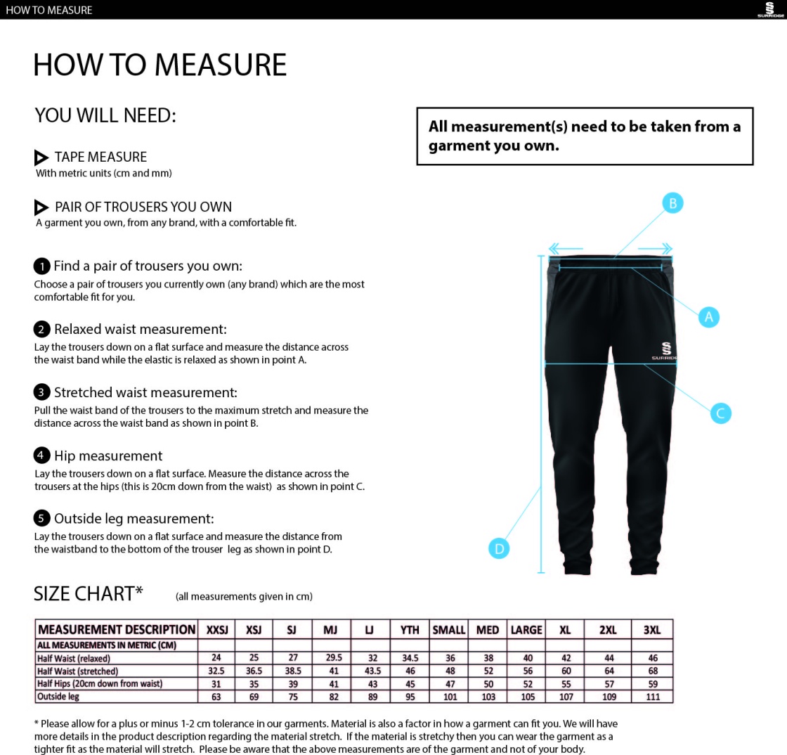 Bury Squash - Dual Skinny Pant - Size Guide