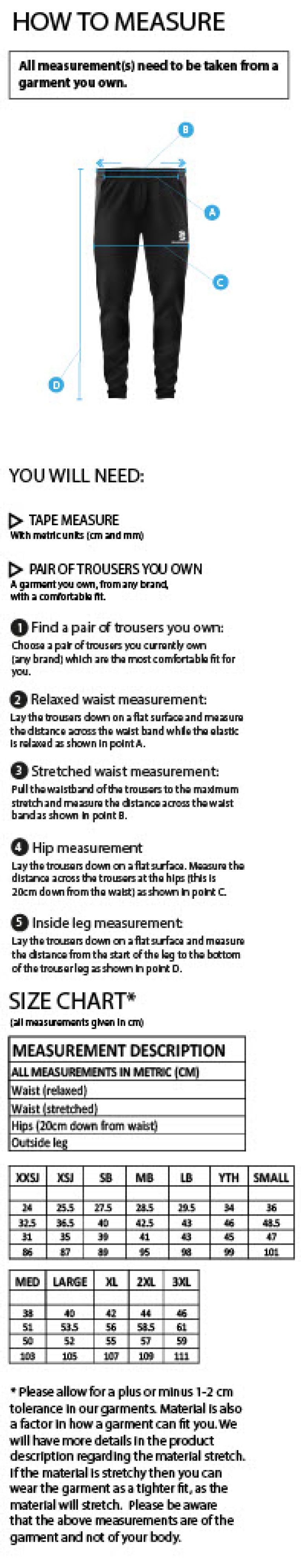 Bury Squash - Dual Skinny Pant - Size Guide